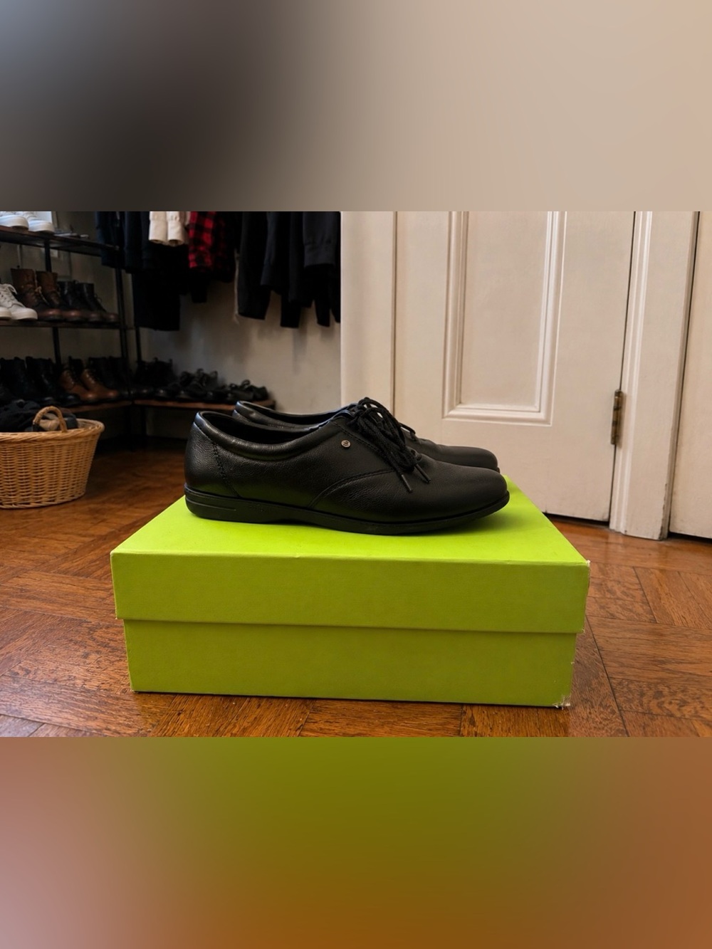 Black Women’s Oxford Lace-Up Shoes